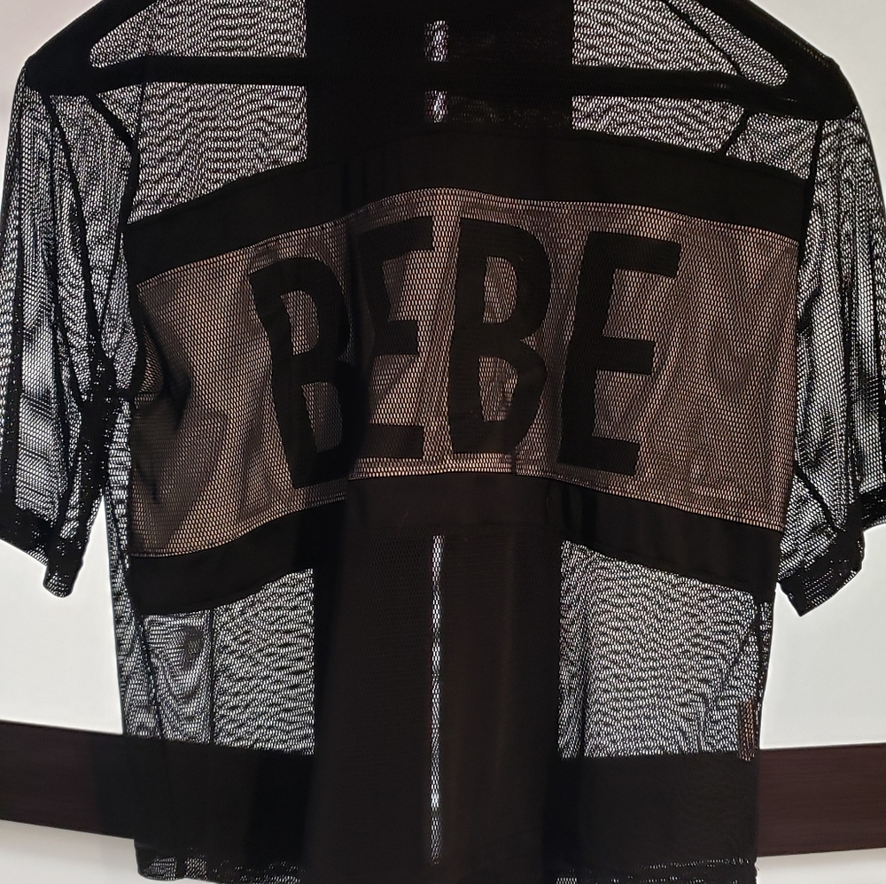 BEBE mesh crop top